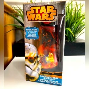 STAR WARS new in box automatic soap sanitizer dispenser Darth Vader Obi Wan red